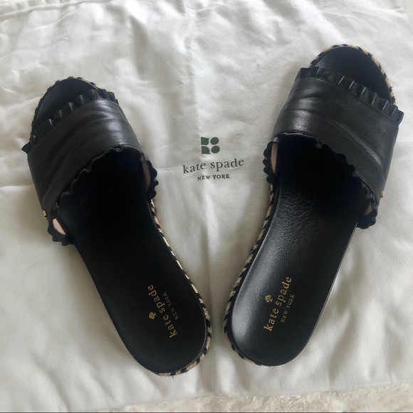 kate spade Shoes - Kate spade espadrille slide on leather sandal